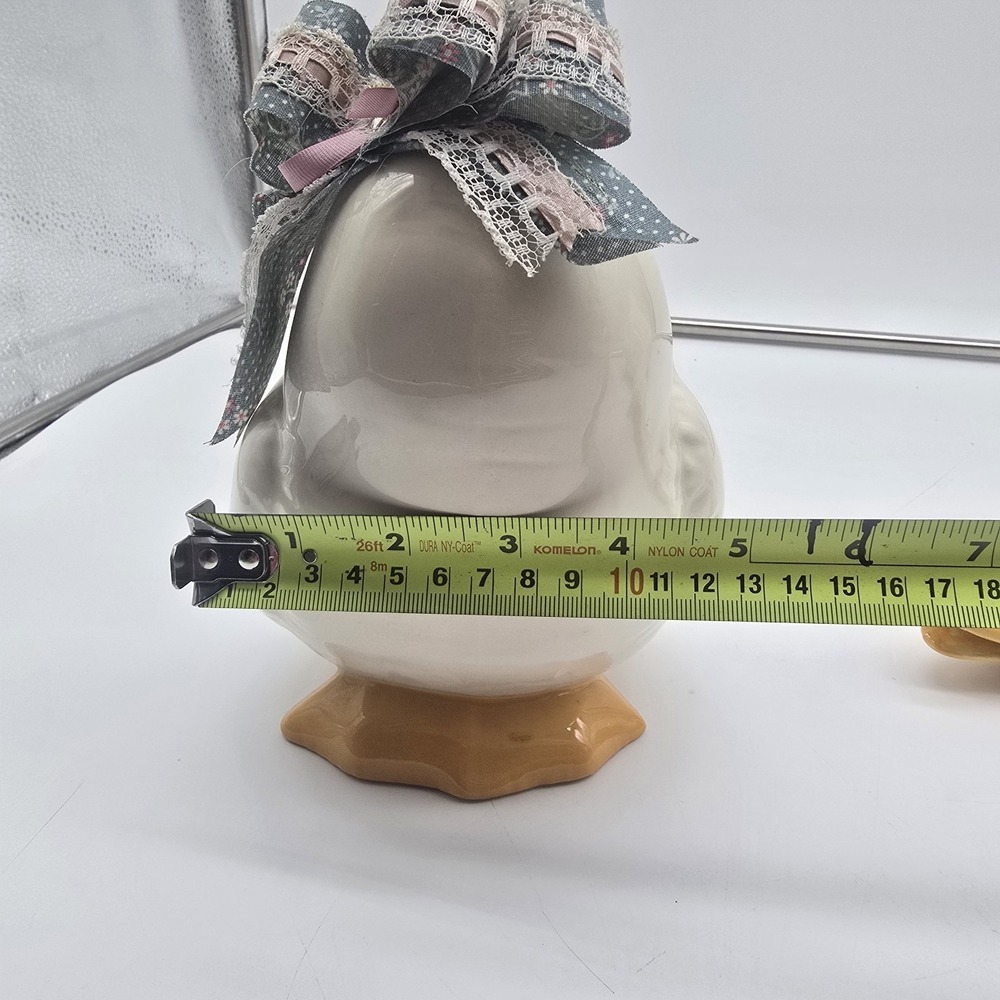Vtg 1987 Ceramic White Duck Ceramic Geese Goose Figurines Cottage Core Lot Of 2 - Picture 13 of 16
